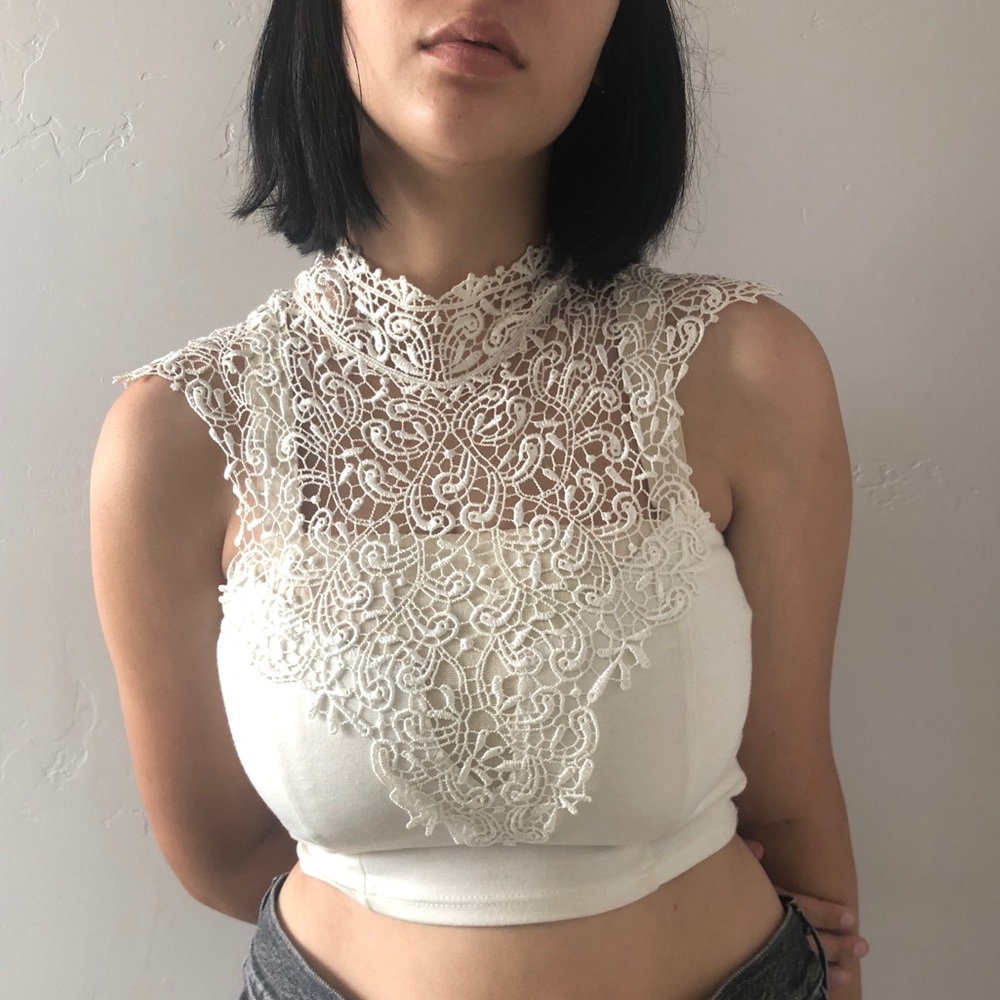 Lace crop top